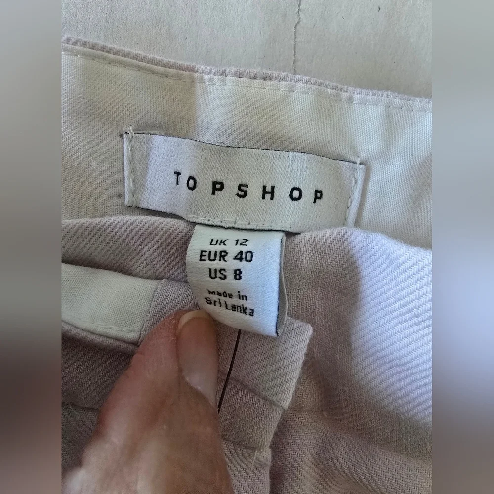 Topshop Belted Womens Pants Blush Pink Size 8 New